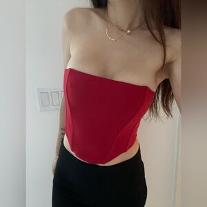 Zara red corset